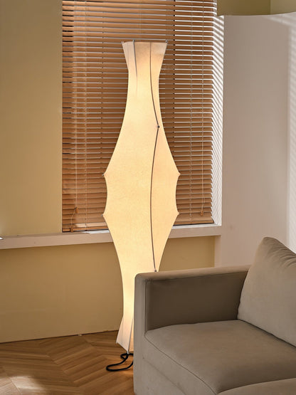 Twist Silk Floor Lamp with LED Shade for Modern Living