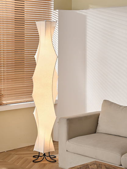 Twist Silk Floor Lamp with LED Shade for Modern Living