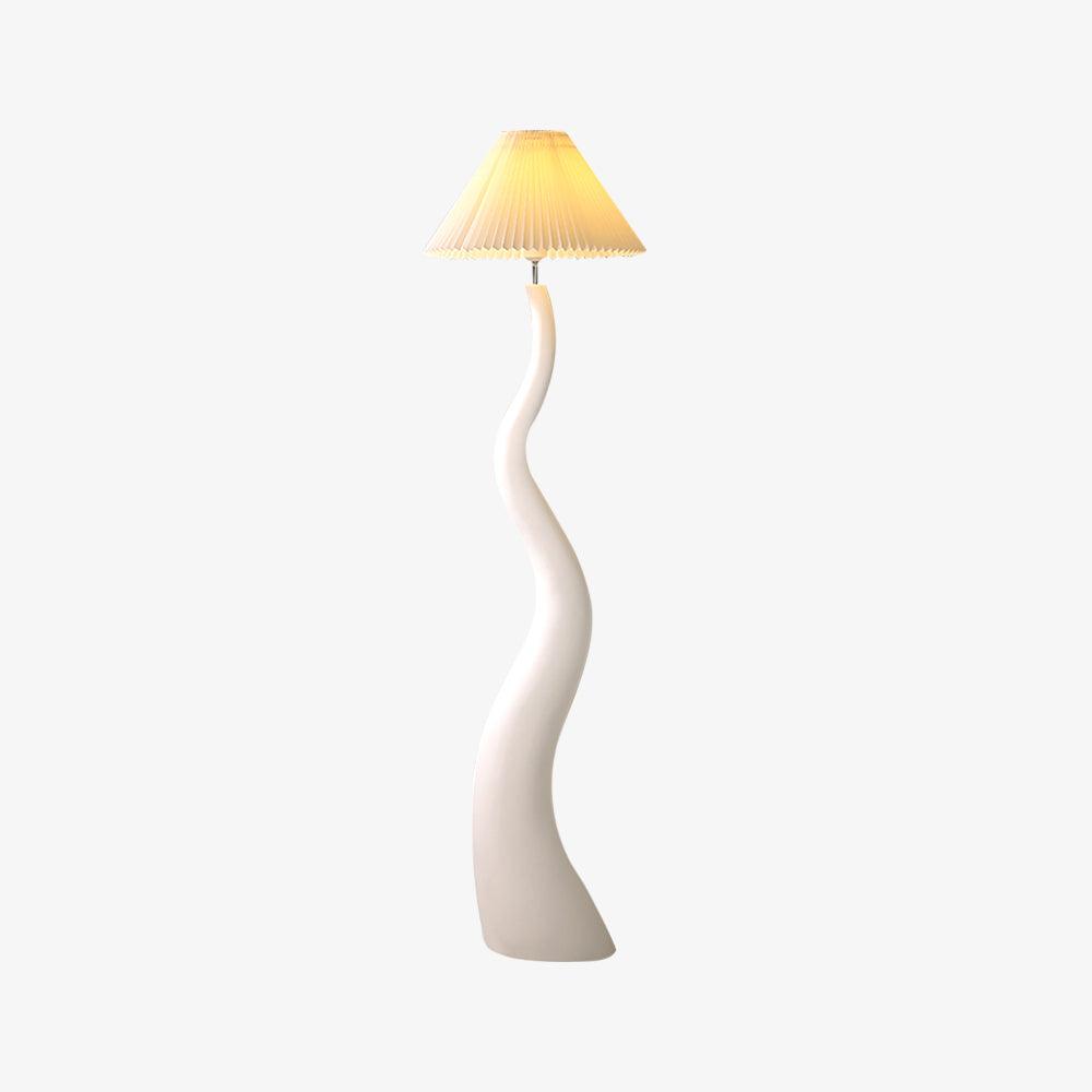 Twisted Pleated Floor Lamp - LED Indoor Lighting Decor