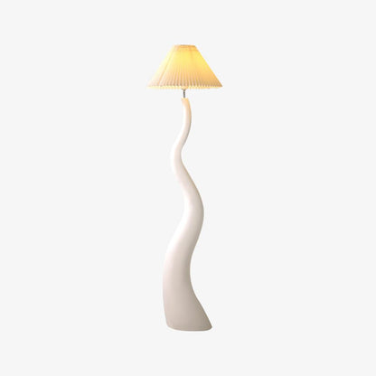 Twisted Pleated Floor Lamp - LED Indoor Lighting Decor