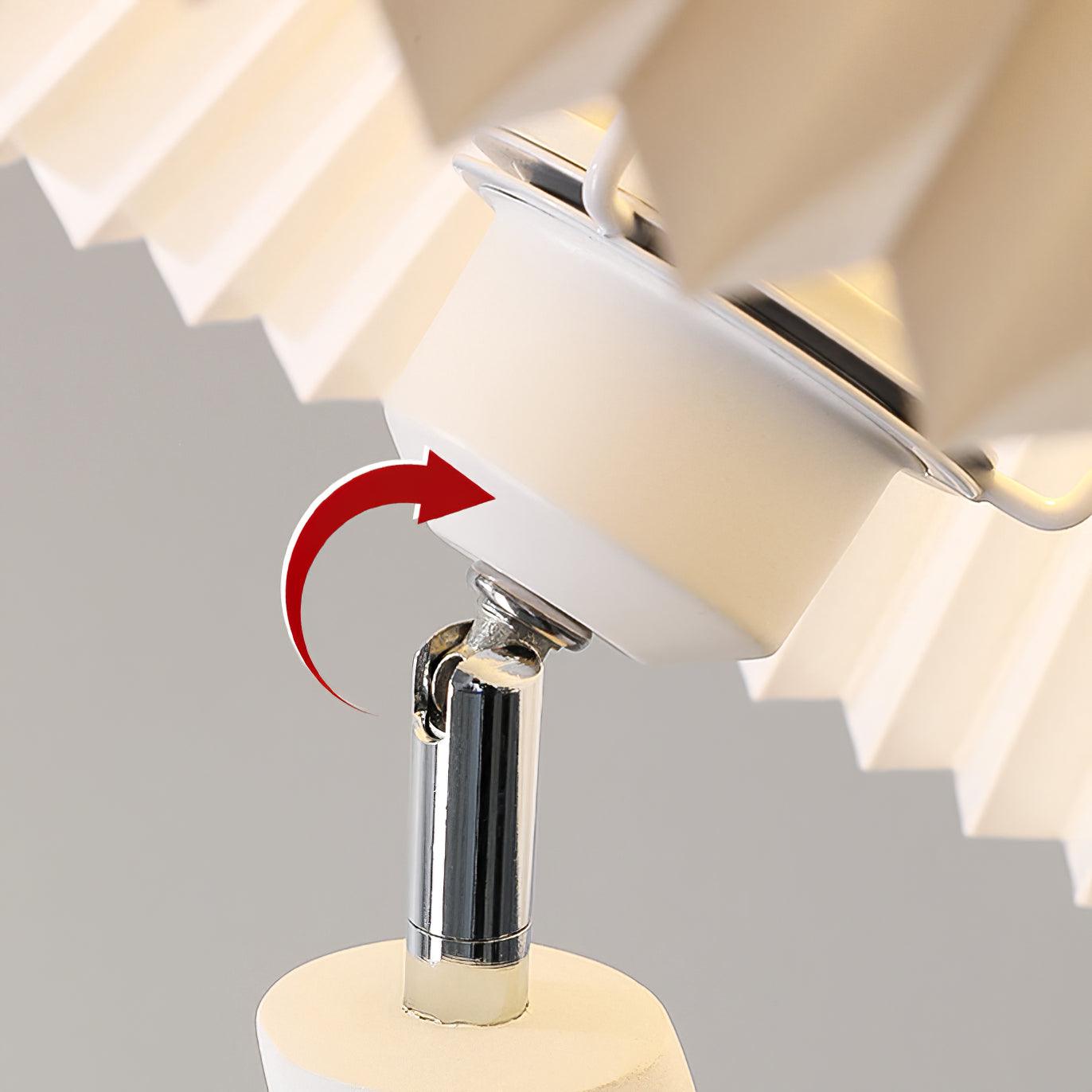 Twisted Pleated Floor Lamp - LED Indoor Lighting Decor