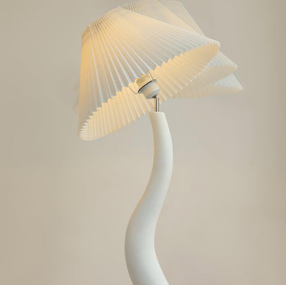 Twisted Pleated Floor Lamp - LED Indoor Lighting Decor