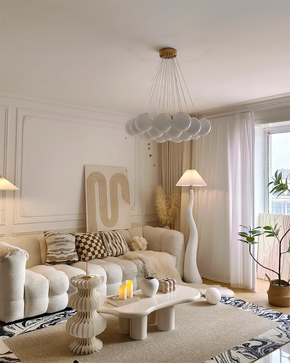 Twisted Pleated Floor Lamp - LED Indoor Lighting Decor