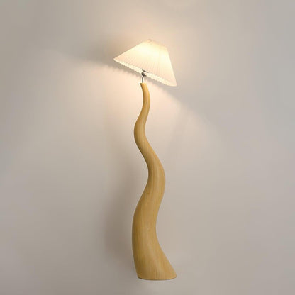 Twisted Pleated Floor Lamp - LED Indoor Lighting Decor
