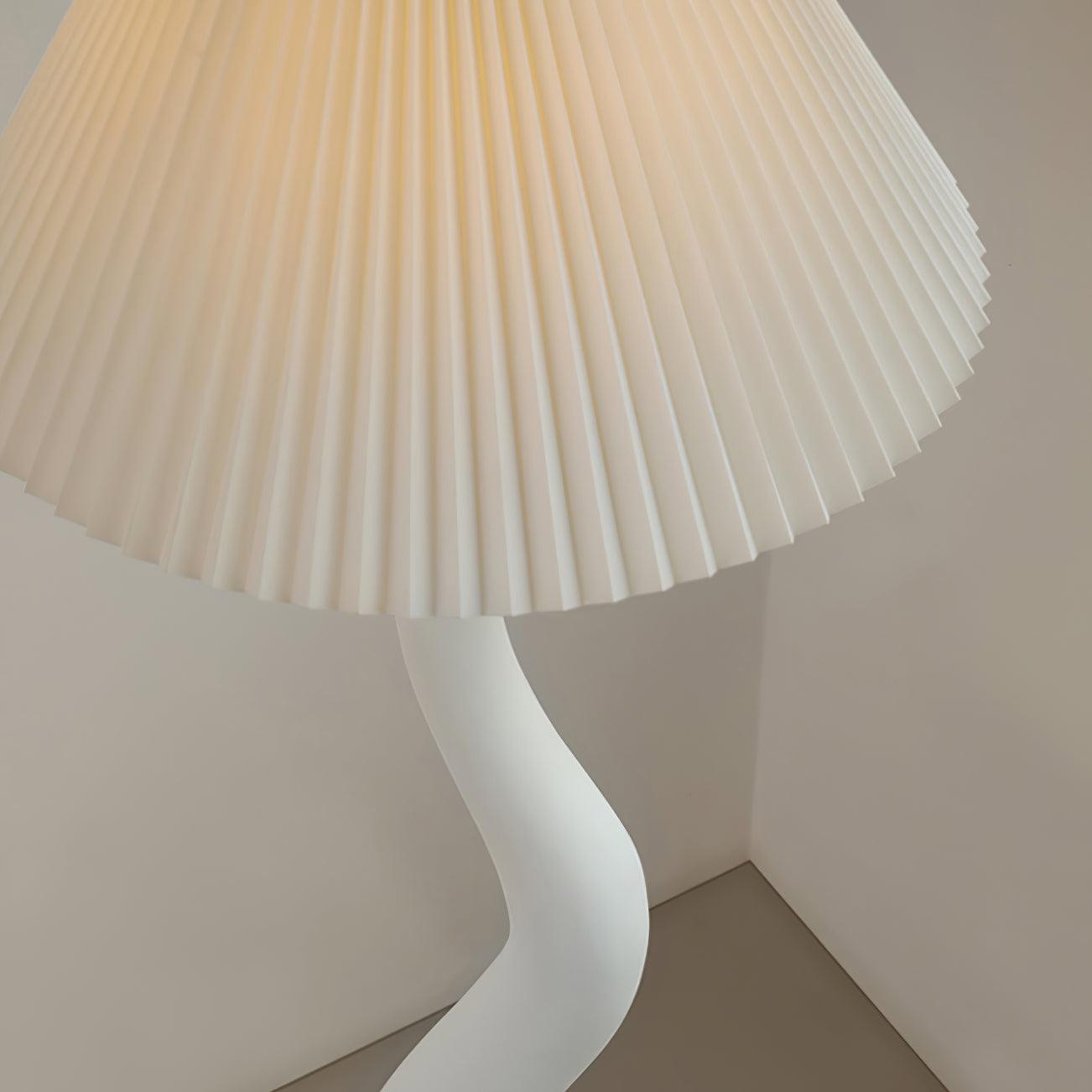 Twisted Pleated Floor Lamp - LED Indoor Lighting Decor