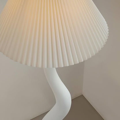 Twisted Pleated Floor Lamp - LED Indoor Lighting Decor