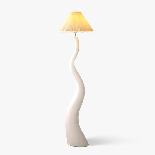 Twisted Pleated Floor Lamp - LED Indoor Lighting Decor