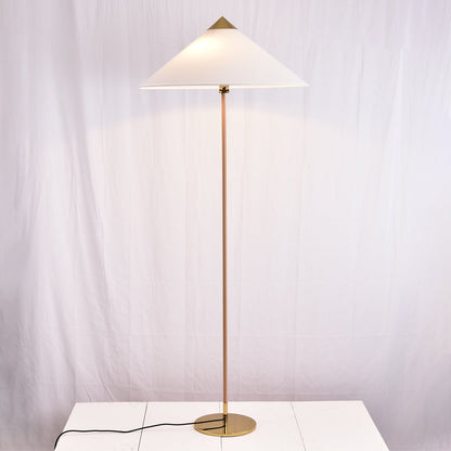 Tynell Floor Lamp with Rattan Shade and LED Bulb
