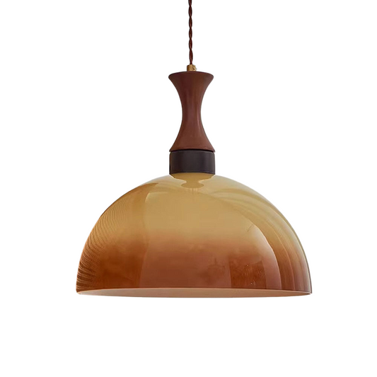 Retro Amber Elegant Glass Farm Luxury Pendant Light