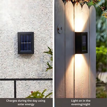 Wireless LED Solar Wall Lights Deluxe – Effortless Outdoor Illumination