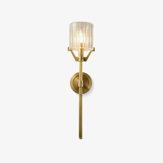 Valdampierre Sconce LED Wall Light Crystal Brass Finish