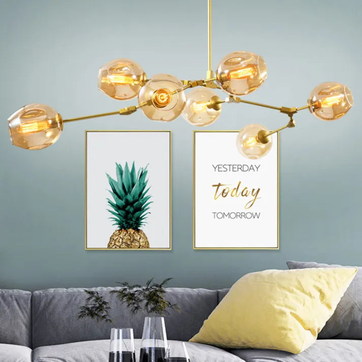 Bifurcation Bubble Glass Sputnik Chandelier - Modern Pendant