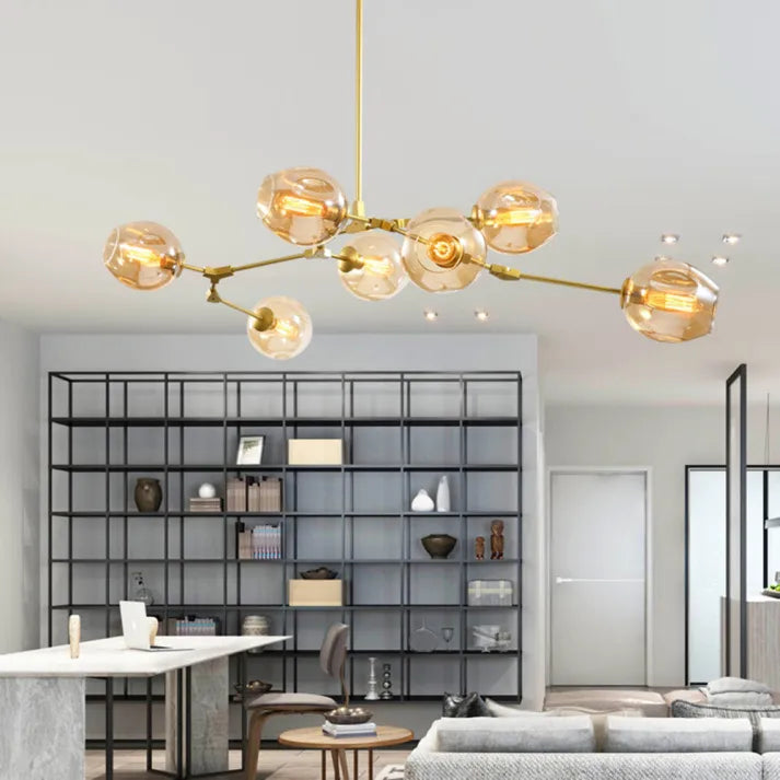 Bifurcation Bubble Glass Sputnik Chandelier - Modern Pendant