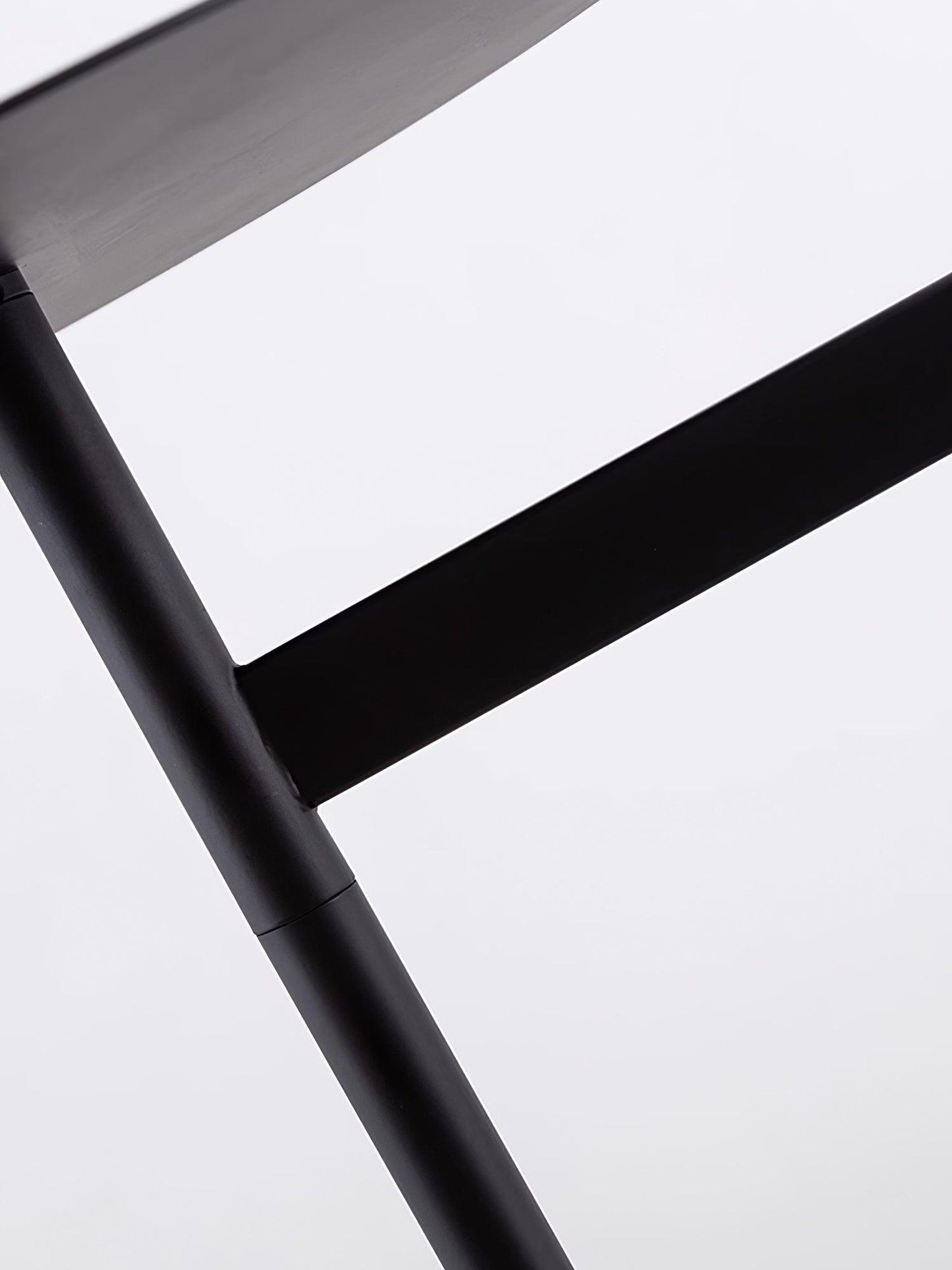 Vanni Floor Lamp with Black Frame and Glass Shade