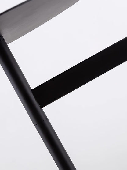 Vanni Floor Lamp with Black Frame and Glass Shade