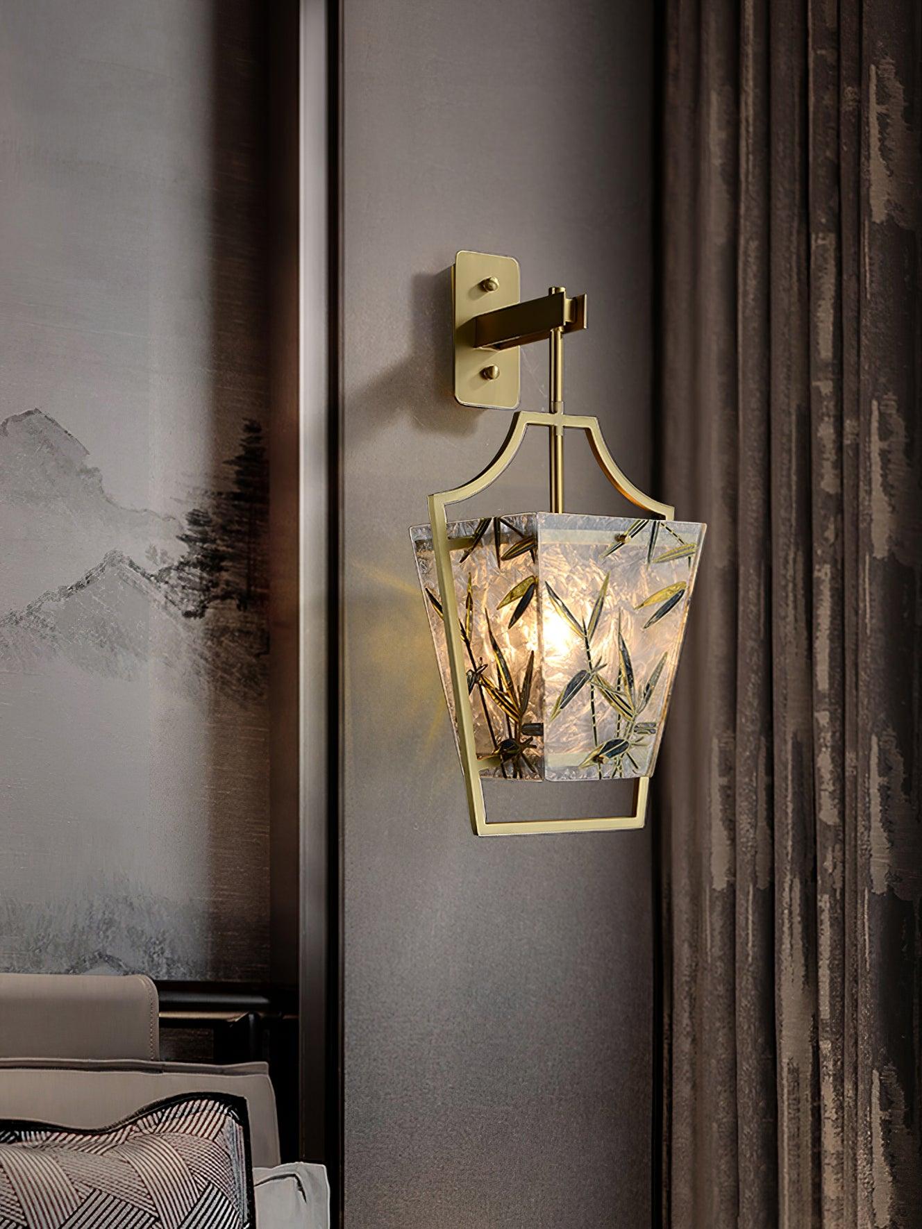 Vapor Single Sconce LED Downlight Enameled Glass Brass Finish
