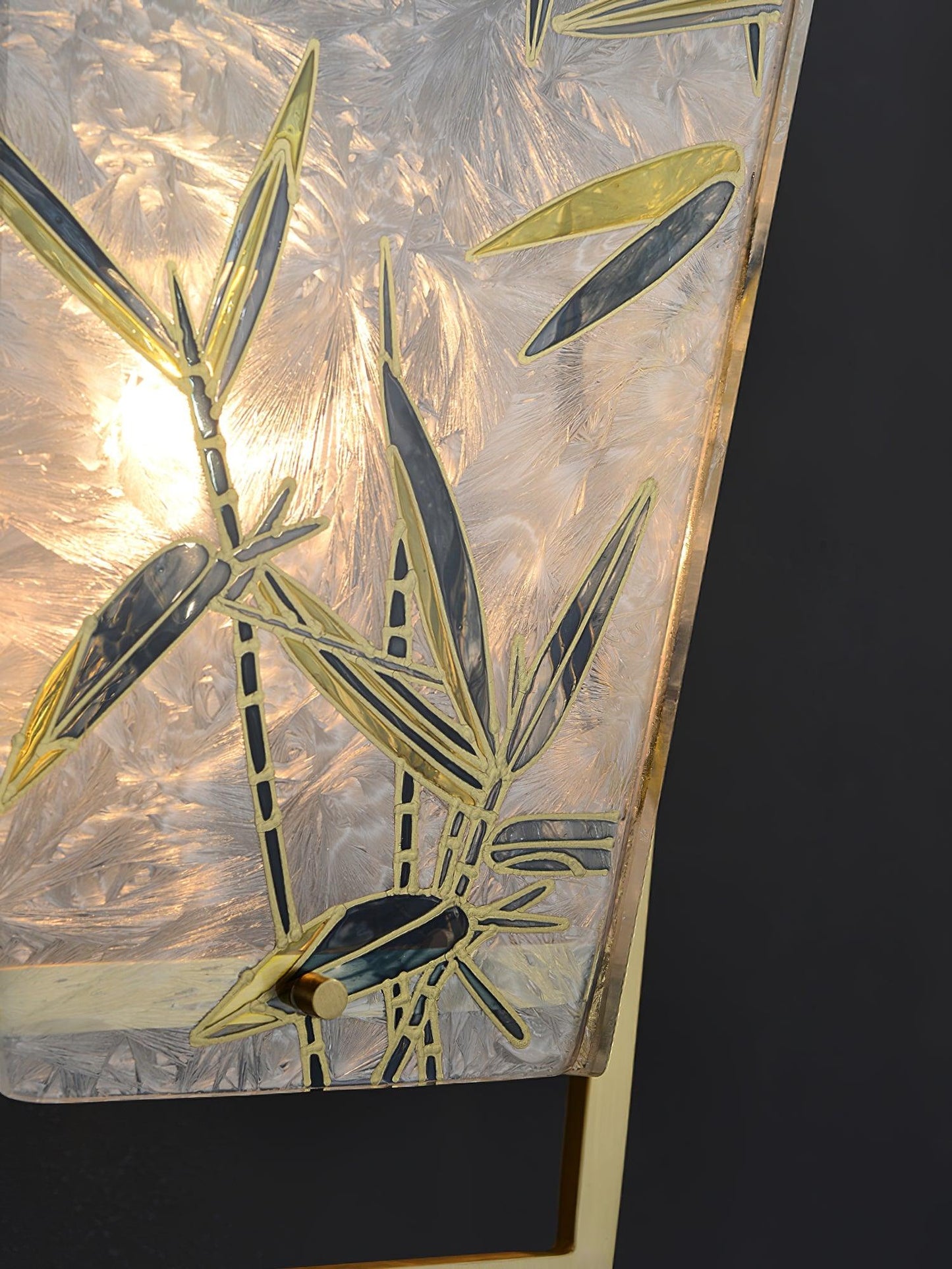 Vapor Single Sconce LED Downlight Enameled Glass Brass Finish