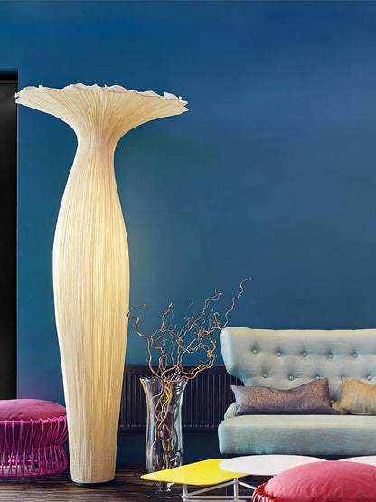 Vase Fabric Floor Lamp with Integrated LED - Indoor Use