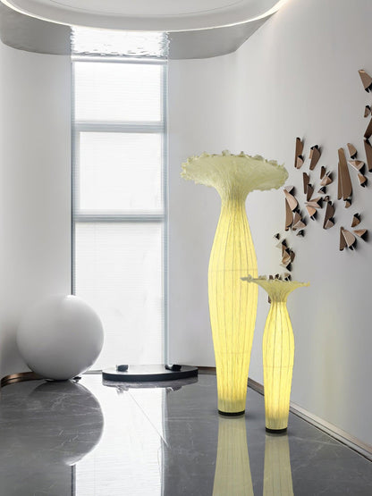 Vase Fabric Floor Lamp with Integrated LED - Indoor Use