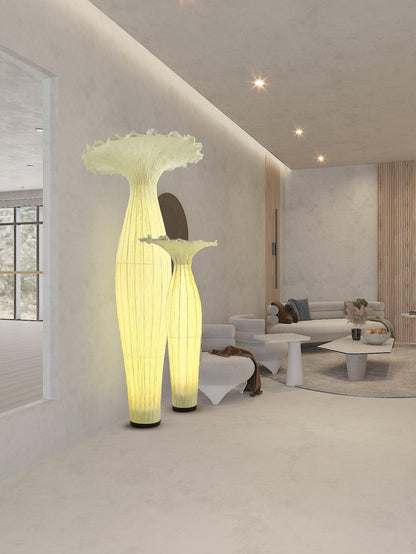 Vase Fabric Floor Lamp with Integrated LED - Indoor Use