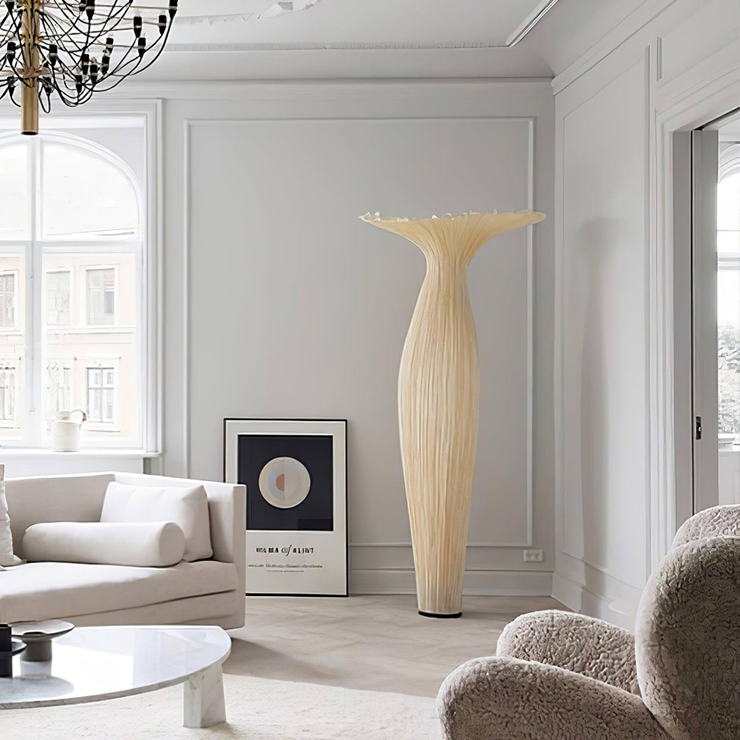Vase Fabric Floor Lamp with Integrated LED - Indoor Use