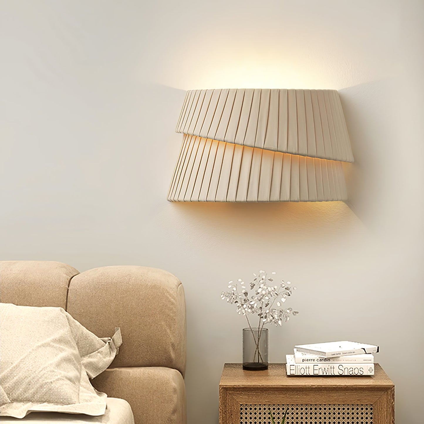 Vela Twist Wall Lamp - LED Indoor Lighting - Beige Design