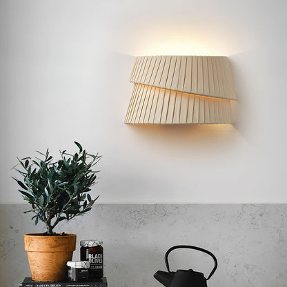 Vela Twist Wall Lamp - LED Indoor Lighting - Beige Design