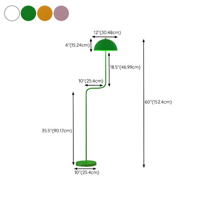Verdant Arc Floor Lamp With LED Light - Contemporary Design