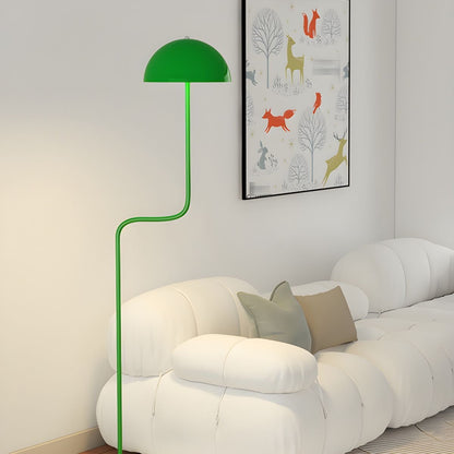 Verdant Arc Floor Lamp With LED Light - Contemporary Design