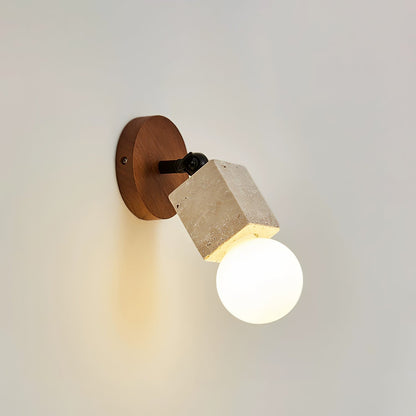 Versa Stone Adjustable Wall Light - LED Travertine Design