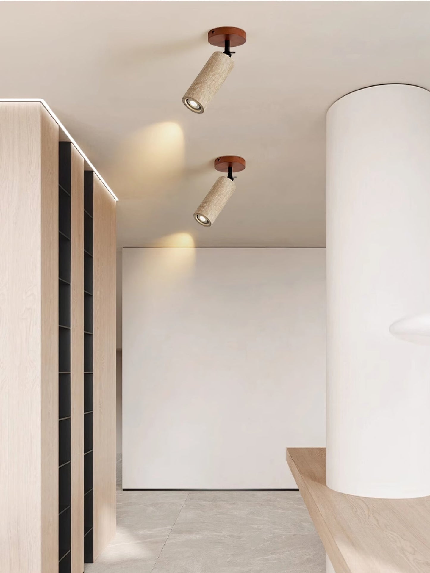 Versa Stone Adjustable Wall Light - LED Travertine Design