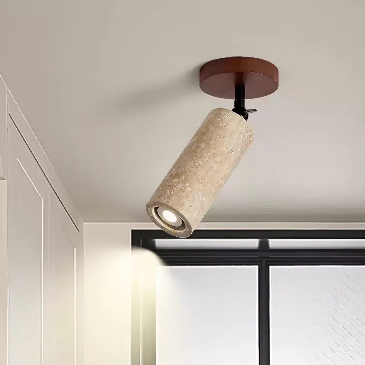 Versa Stone Adjustable Wall Light - LED Travertine Design