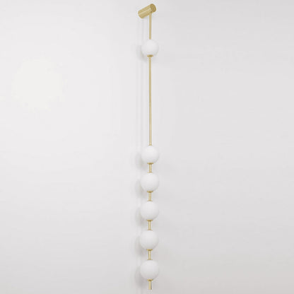 Vertical Balls Wall Lamp - LED Brass Sconce for Indoor Use