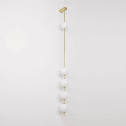 Vertical Balls Wall Lamp - LED Brass Sconce for Indoor Use
