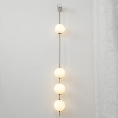 Vertical Balls Wall Lamp - LED Brass Sconce for Indoor Use
