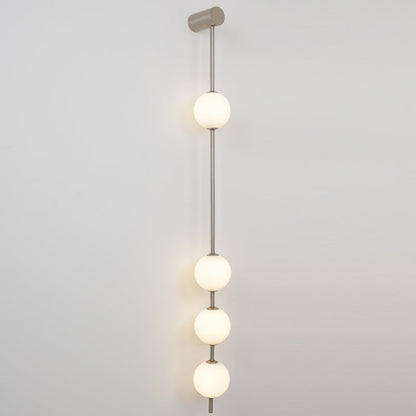 Vertical Balls Wall Lamp - LED Brass Sconce for Indoor Use