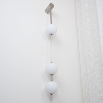 Vertical Balls Wall Lamp - LED Brass Sconce for Indoor Use