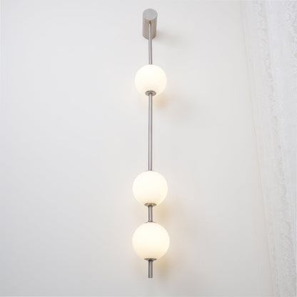 Vertical Balls Wall Lamp - LED Brass Sconce for Indoor Use