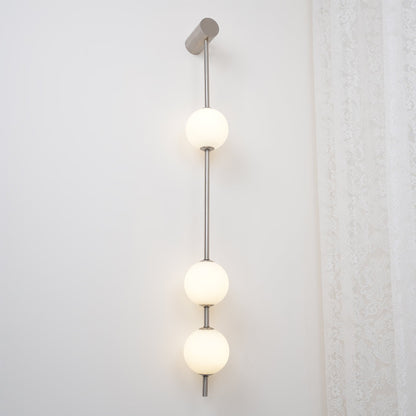 Vertical Balls Wall Lamp - LED Brass Sconce for Indoor Use