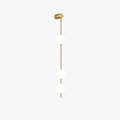 Vertical Balls Wall Lamp - LED Brass Sconce for Indoor Use