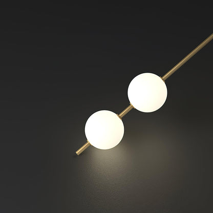 Vertical Balls Wall Lamp - LED Brass Sconce for Indoor Use