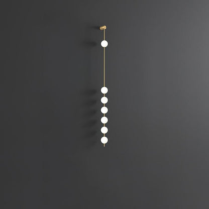 Vertical Balls Wall Lamp - LED Brass Sconce for Indoor Use