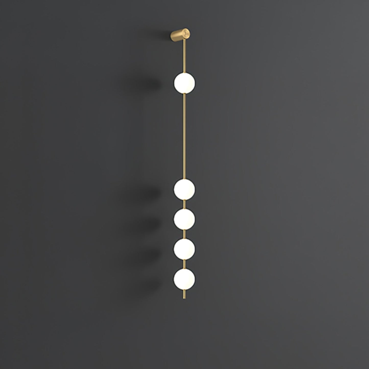 Vertical Balls Wall Lamp - LED Brass Sconce for Indoor Use