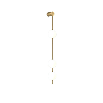 Vertical Balls Wall Lamp - LED Brass Sconce for Indoor Use