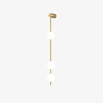 Vertical Balls Wall Lamp - LED Brass Sconce for Indoor Use