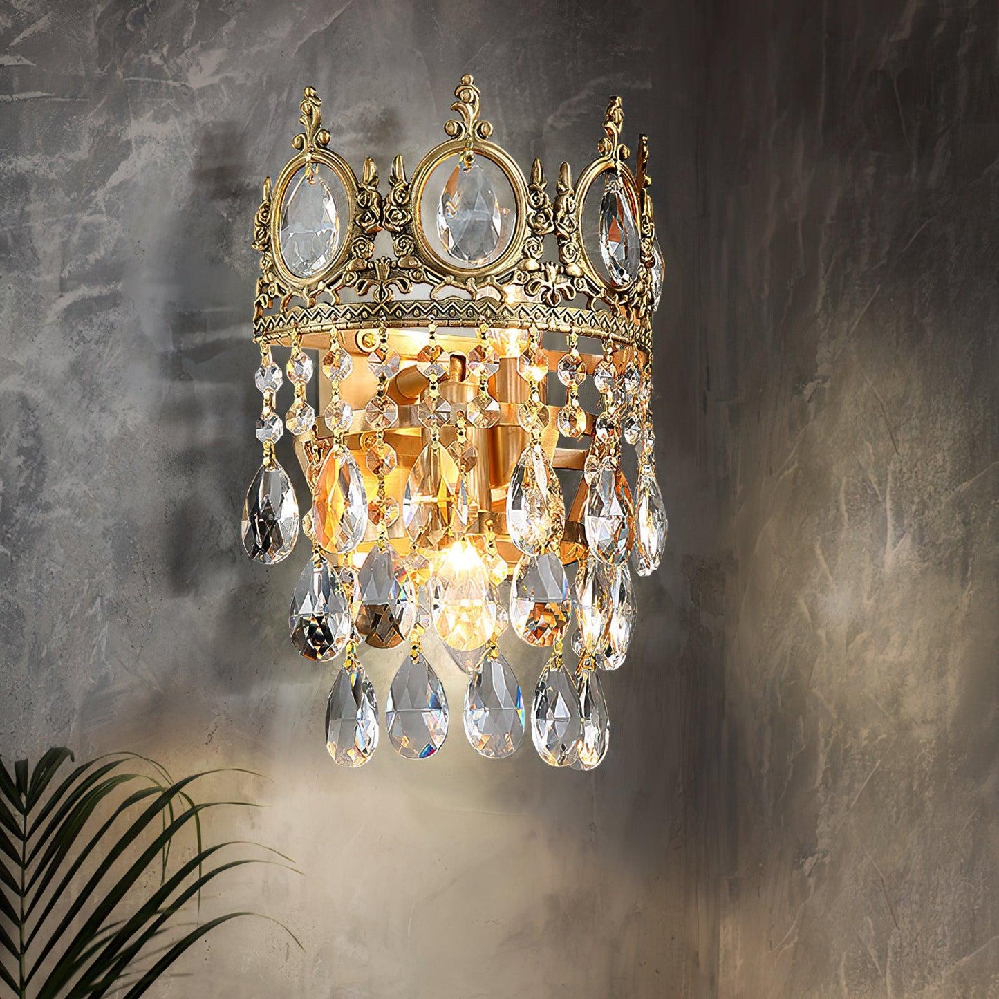 Vintage Crystal Wall Lamp Sconce LED Indoor Lighting