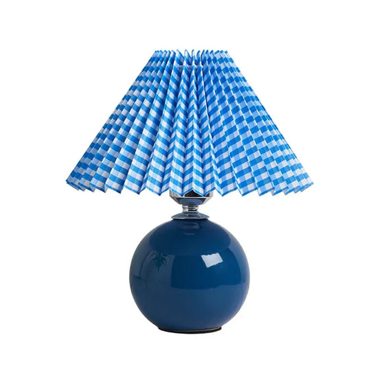 Antique Folds - Vintage Table Lamp with Pleated Shade