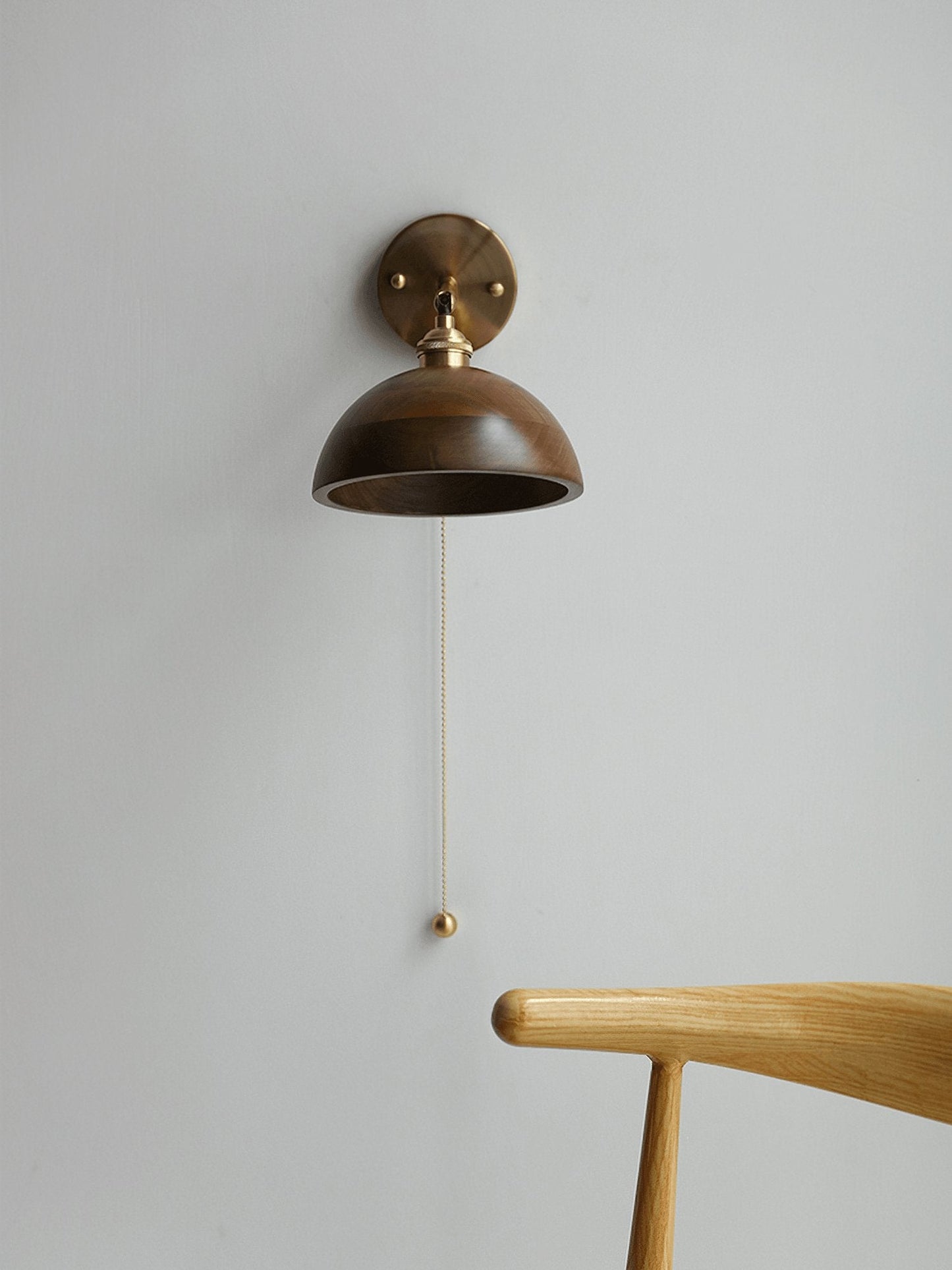Vintage Wood Wall Lamp with LED Light - Rustic Home Decor
