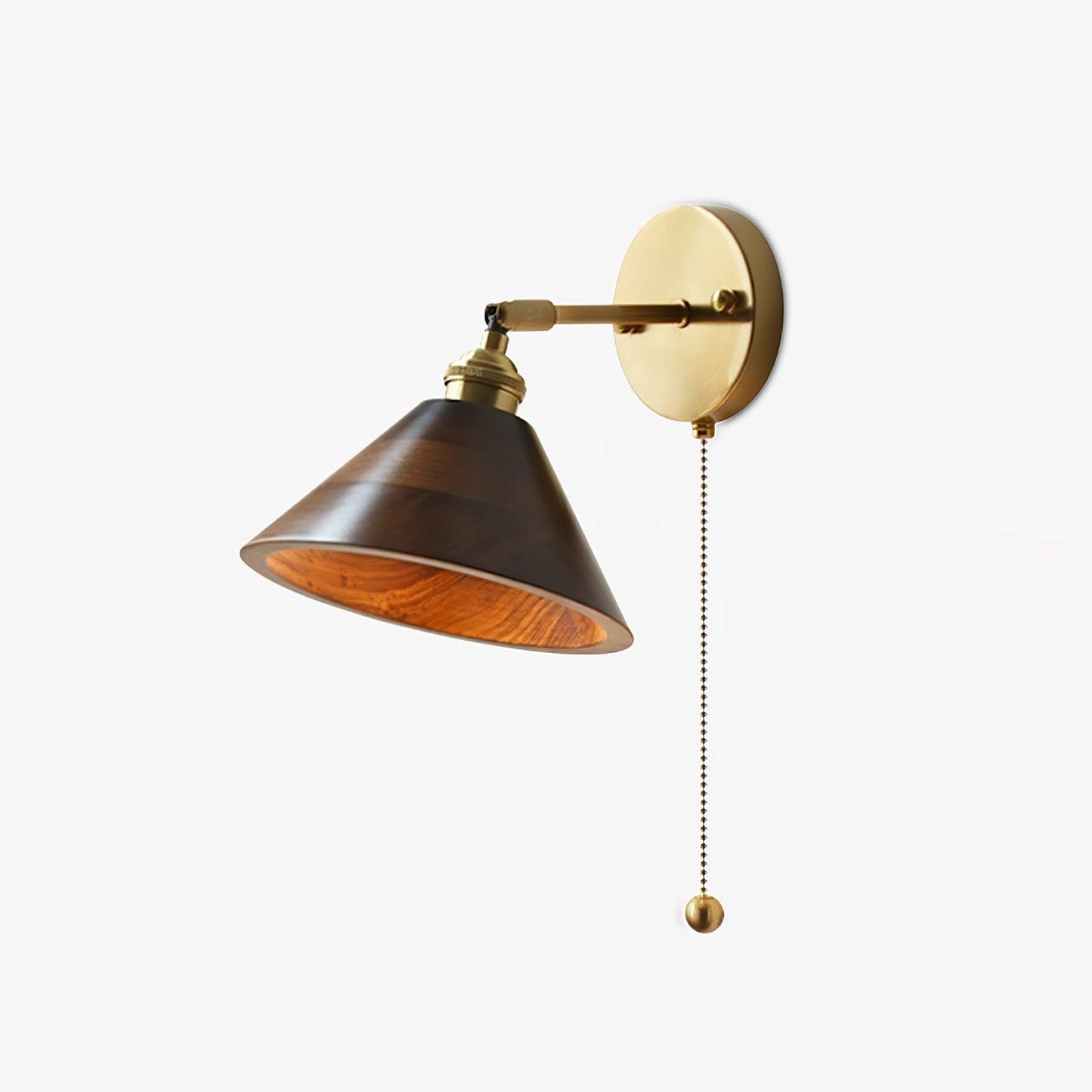 Vintage Wood Wall Lamp with LED Light - Rustic Home Decor