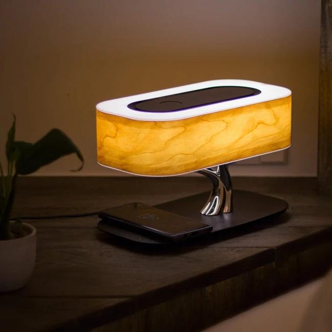 Verona Smart LED Table Lamp - Wireless Charging, Bluetooth Speaker & Dimmable Light